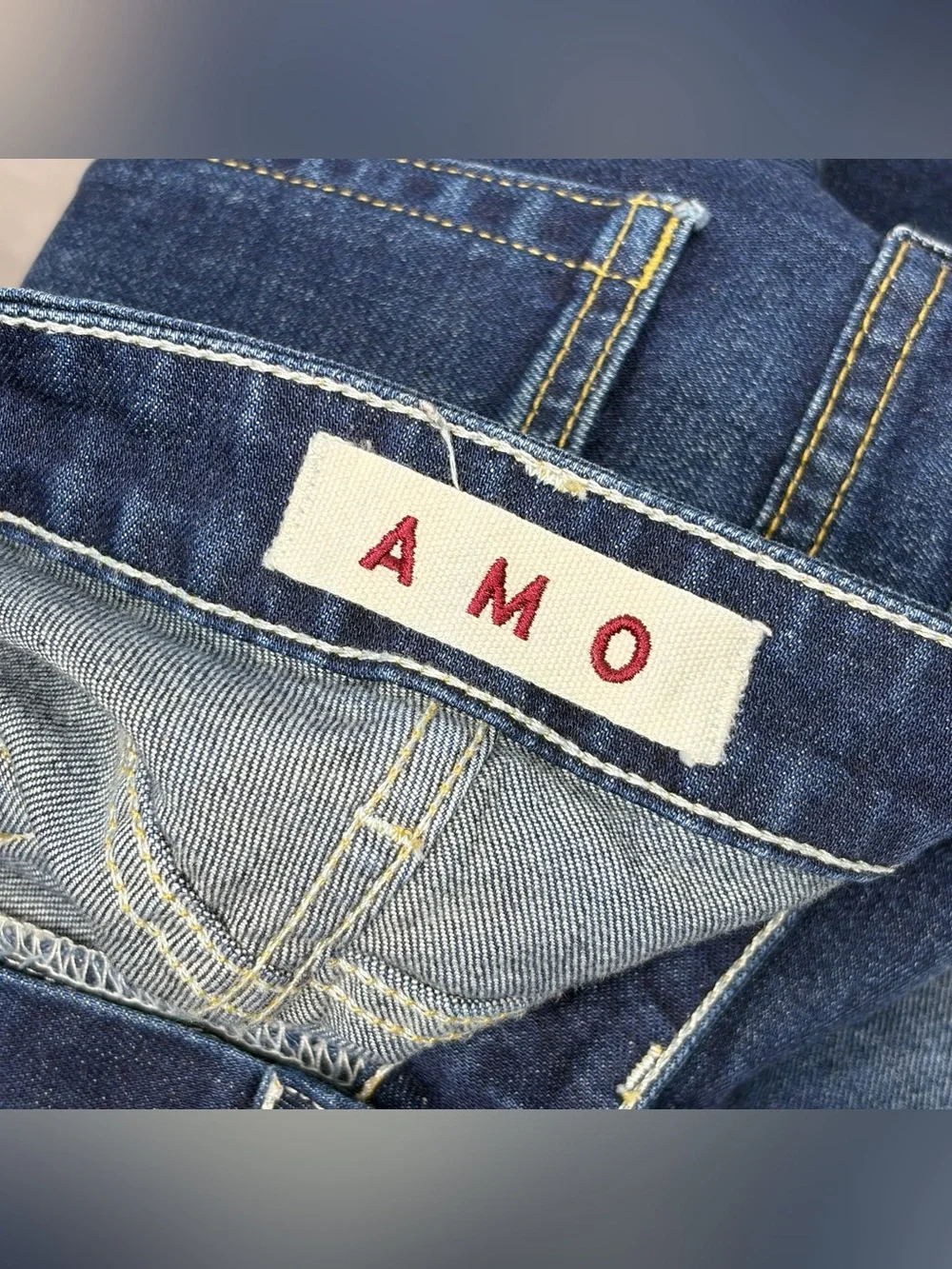 AMO‎ The Twist True Blue Skinny Crop Jeans